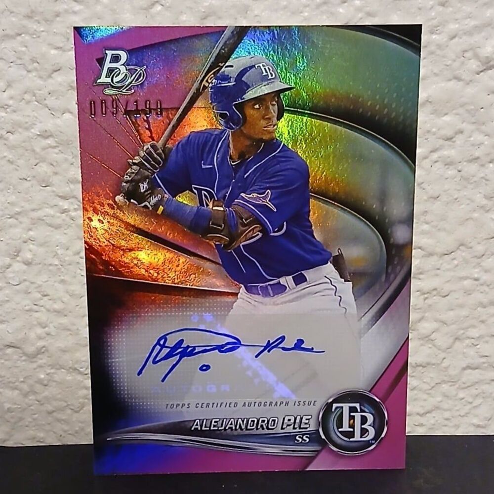 2022 BOWMAN PLATINUM TOP PROSPECT ALEJANDRO PIE PINK PARALLEL AUTO ##TOP-79 /999
